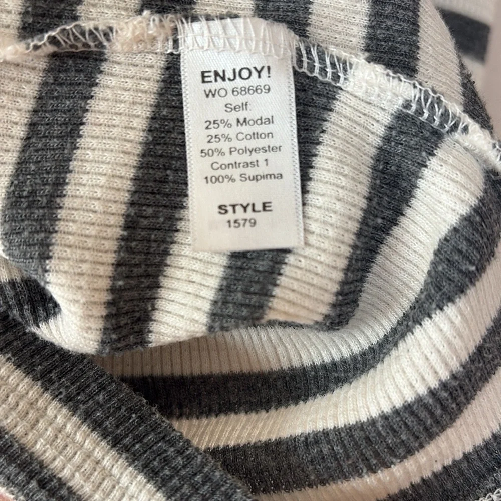 Michael Stars striped cotton casual top one size